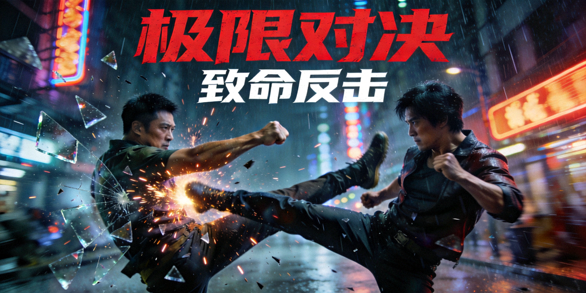 热门动作电影封面：激烈打斗场景